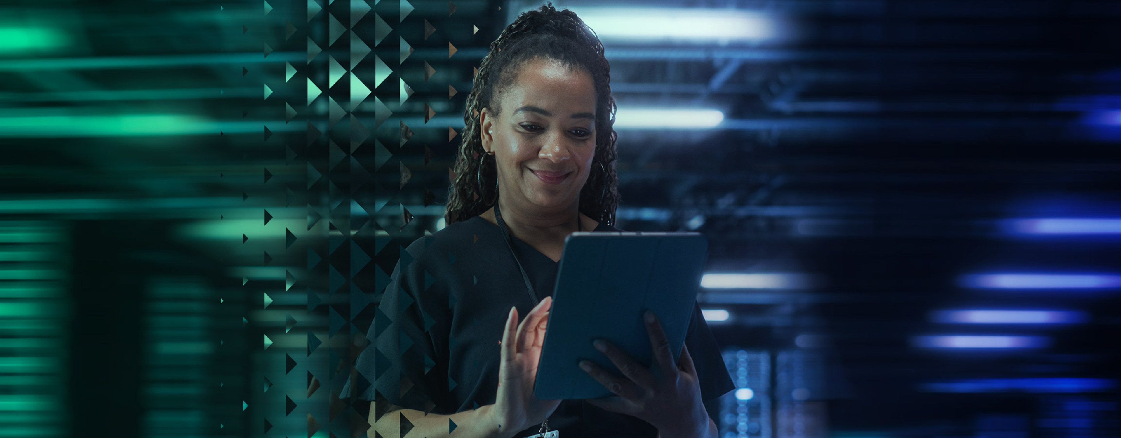 Woman on a tablet